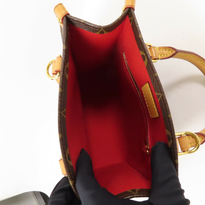 LOUIS VUITTON Monogram Sac Plat BB金扣手挽肩背兩用袋-4