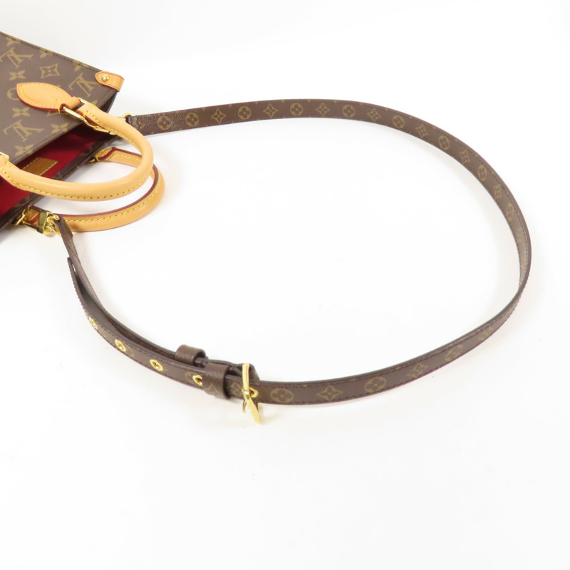 LOUIS VUITTON Monogram Sac Plat BB金扣手挽肩背兩用袋-7