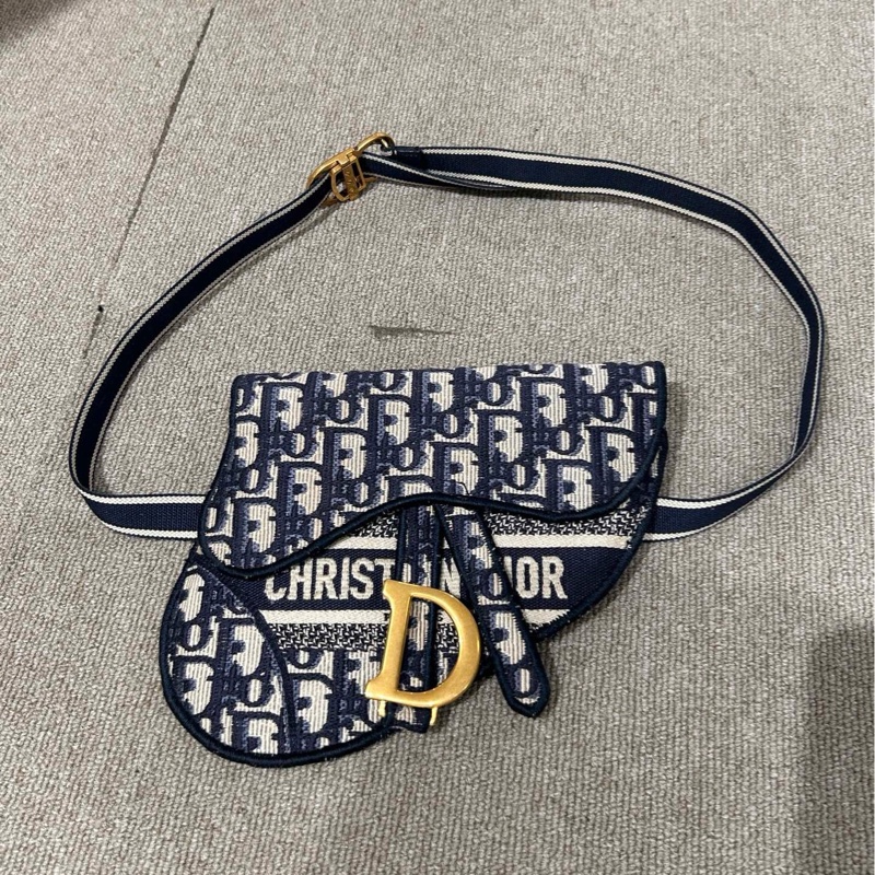 Dior 馬鞍老花腰包斜挎-0