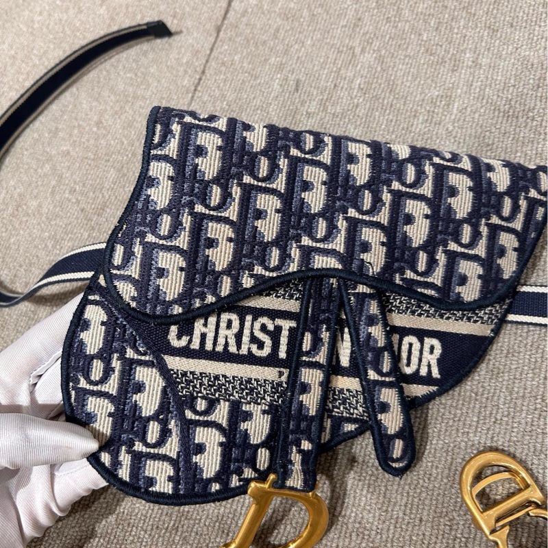 Dior 馬鞍老花腰包斜挎-3