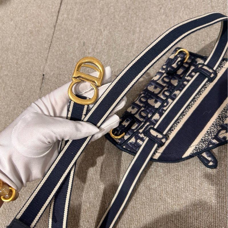 Dior 馬鞍老花腰包斜挎-10