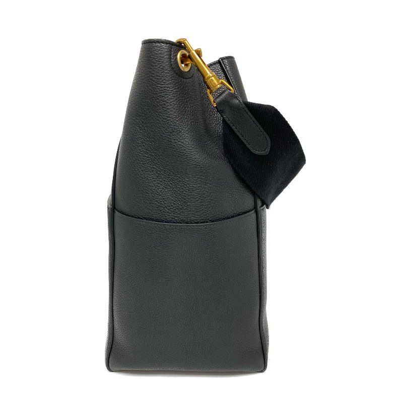 △ Celine 思琳 Sangle Black Calfskin Shoulder Bag 黑色小牛皮肩背袋 -257009834-3