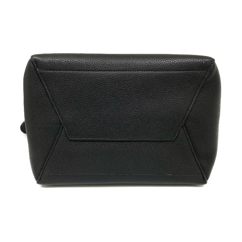 △ Celine 思琳 Sangle Black Calfskin Shoulder Bag 黑色小牛皮肩背袋 -257009834-5