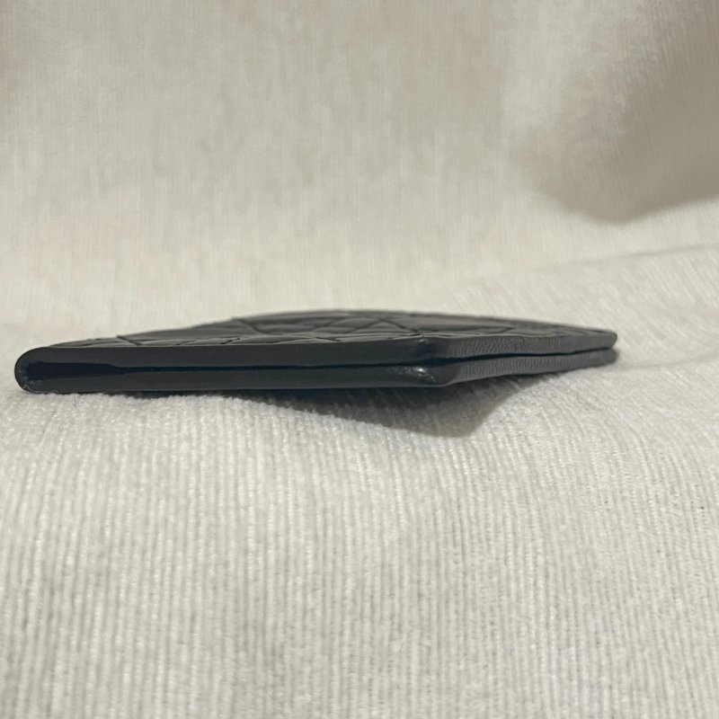 Dior稀有菱格黑色紅色內里CD花紋古董卡片套夾小錢包 日本中古vintage-7