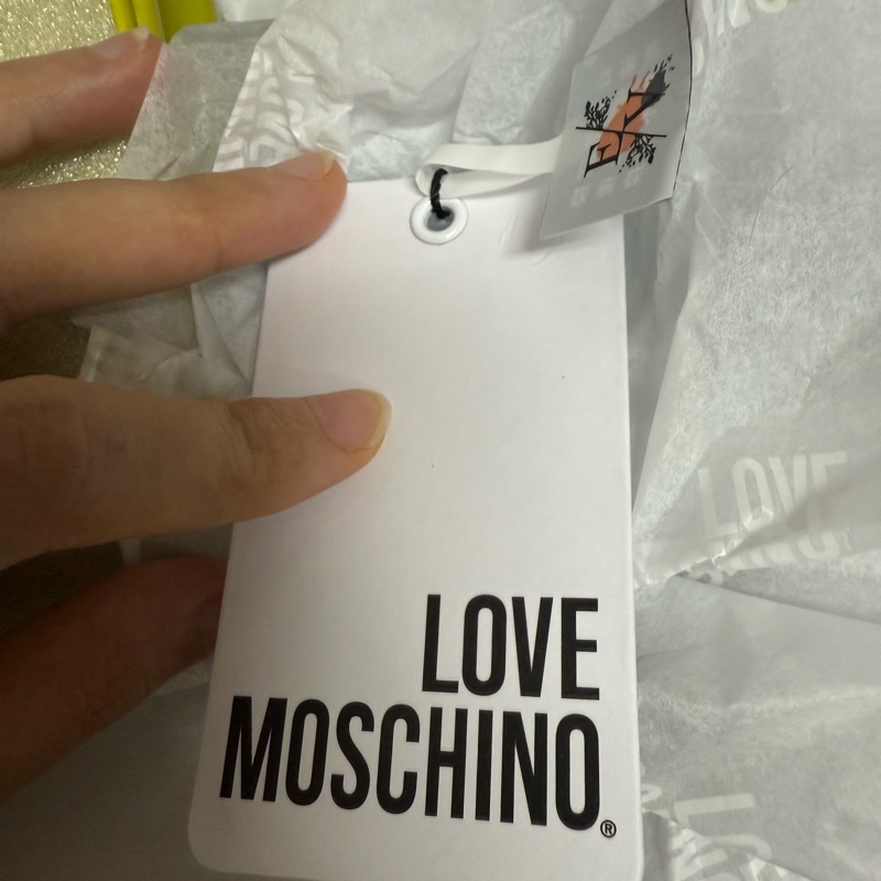 (全新)LOVE MOSCHINO 檸檬黃綠JC4079PP1HLA0404菱格紋側背鏈包woc-7