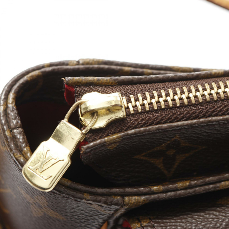 LOUIS VUITTON Vivacite GM 單肩包 M51163 Monogram 帆布 棕色 二手 女款-6