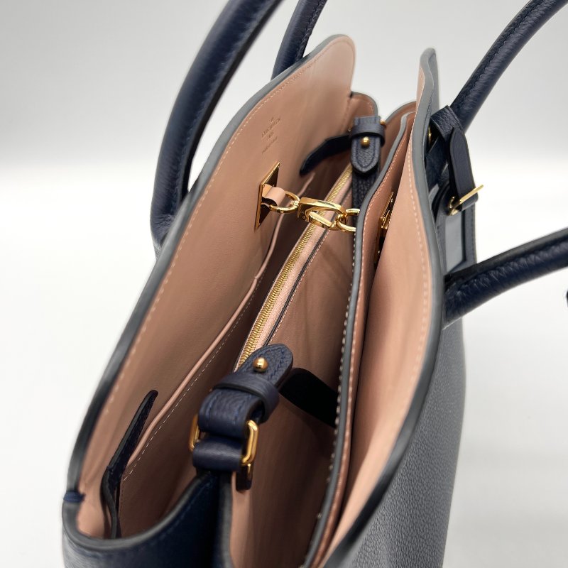 Louis Vuitton M53948 Milla MM 深藍色 鎖頭斜背手提兩用包-6