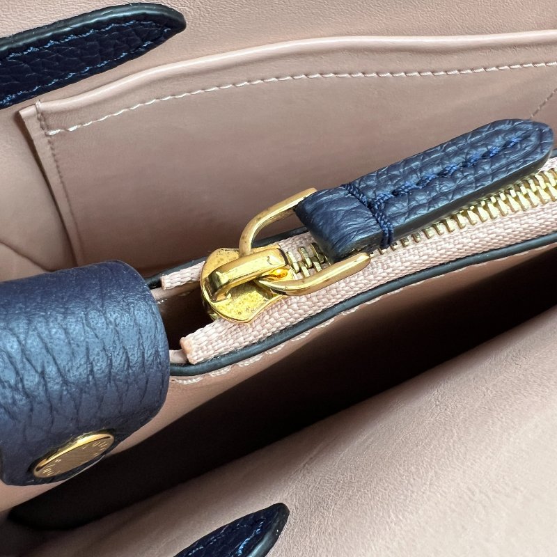 Louis Vuitton M53948 Milla MM 深藍色 鎖頭斜背手提兩用包-13