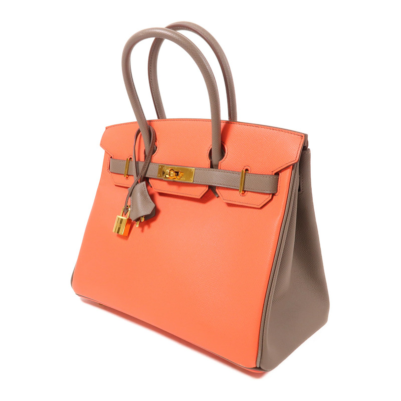 HERMES Epsom皮革Birkin 30金扣手挽袋-2