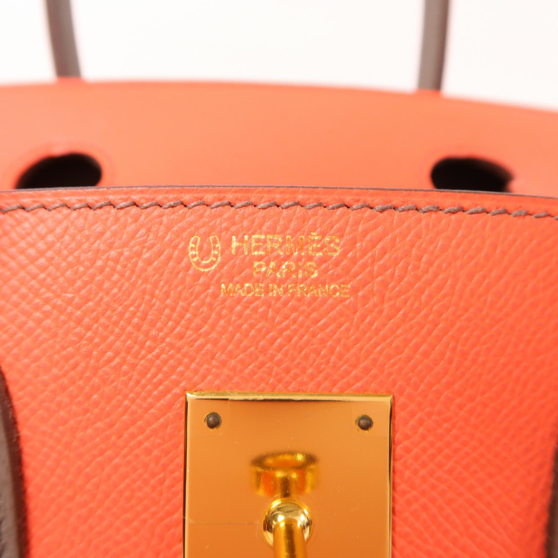 HERMES Epsom皮革Birkin 30金扣手挽袋-5