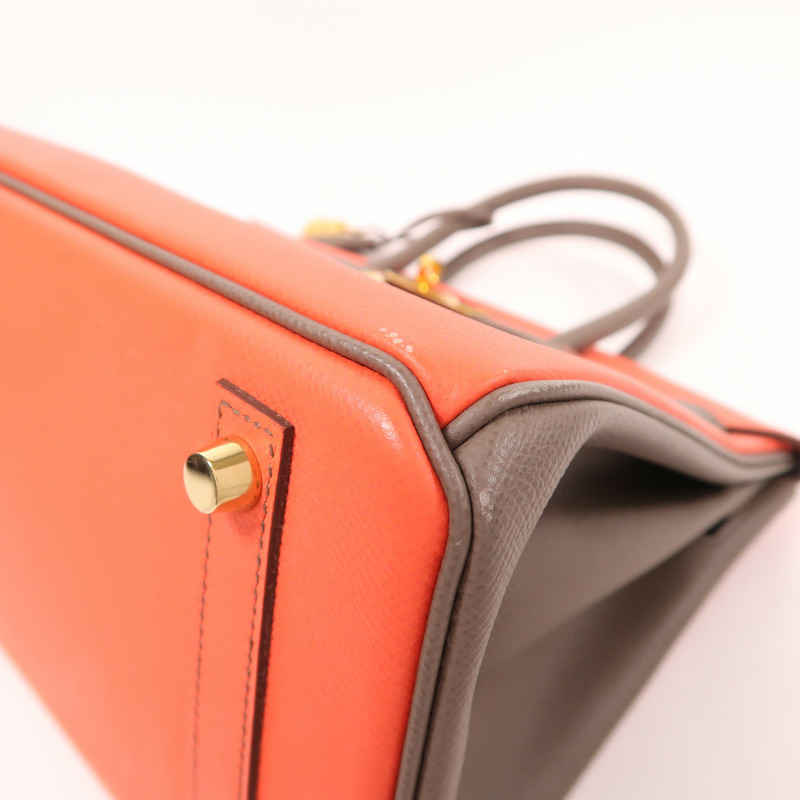 HERMES Epsom皮革Birkin 30金扣手挽袋-9
