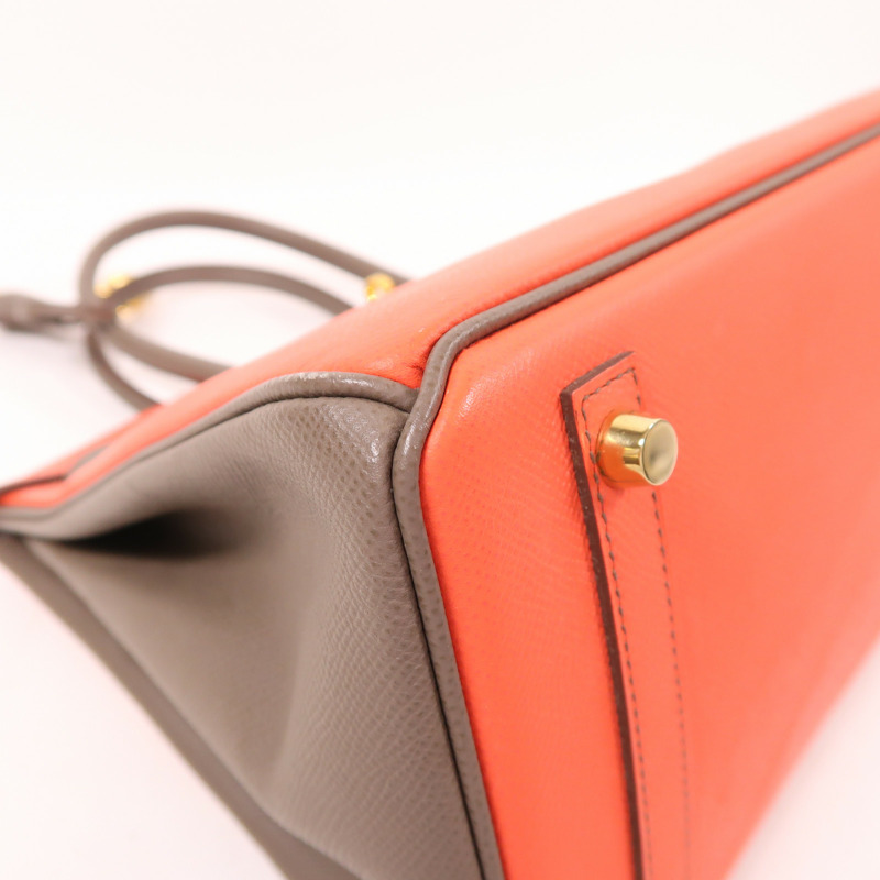 HERMES Epsom皮革Birkin 30金扣手挽袋-10