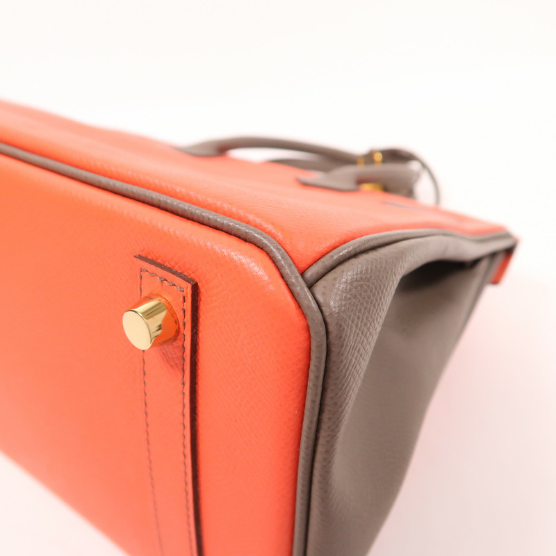 HERMES Epsom皮革Birkin 30金扣手挽袋-11