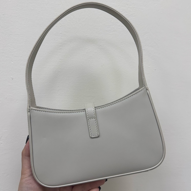 Ysl le5A7 復古白mini腋下包-1
