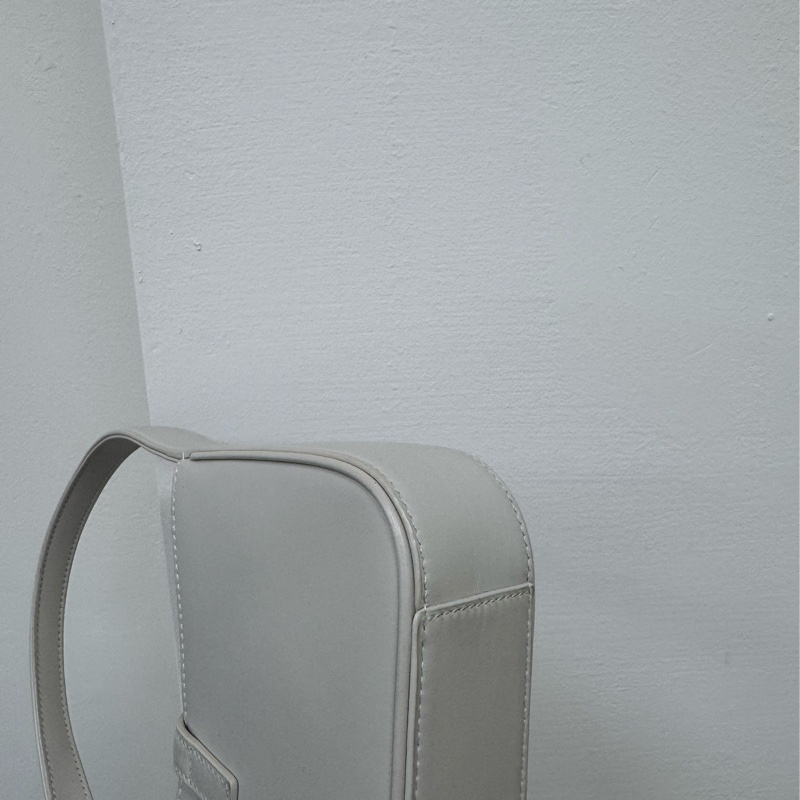 Ysl le5A7 復古白mini腋下包-5