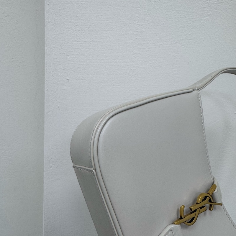 Ysl le5A7 復古白mini腋下包-6