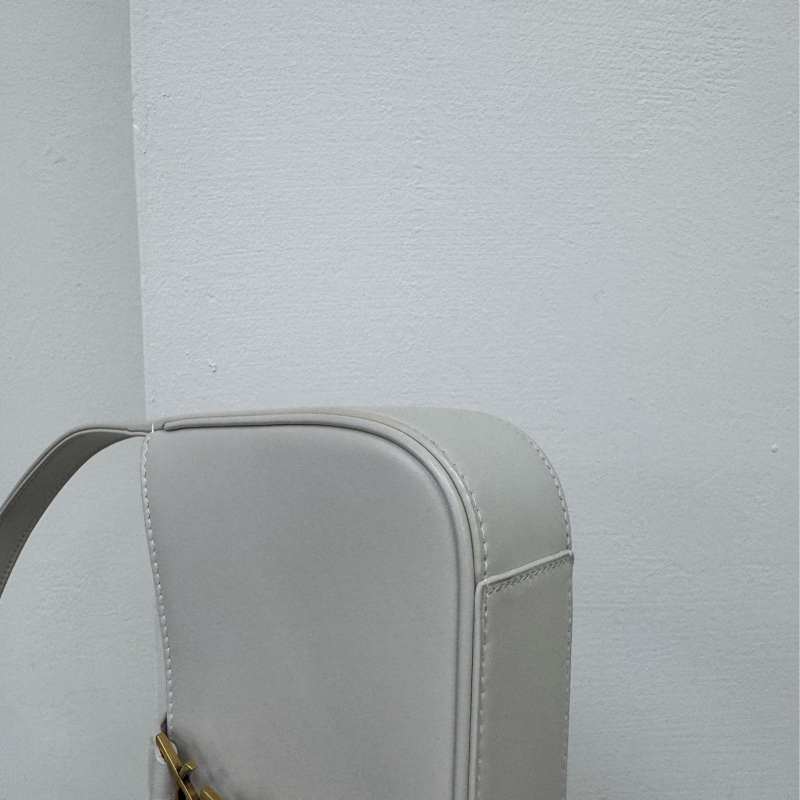 Ysl le5A7 復古白mini腋下包-7