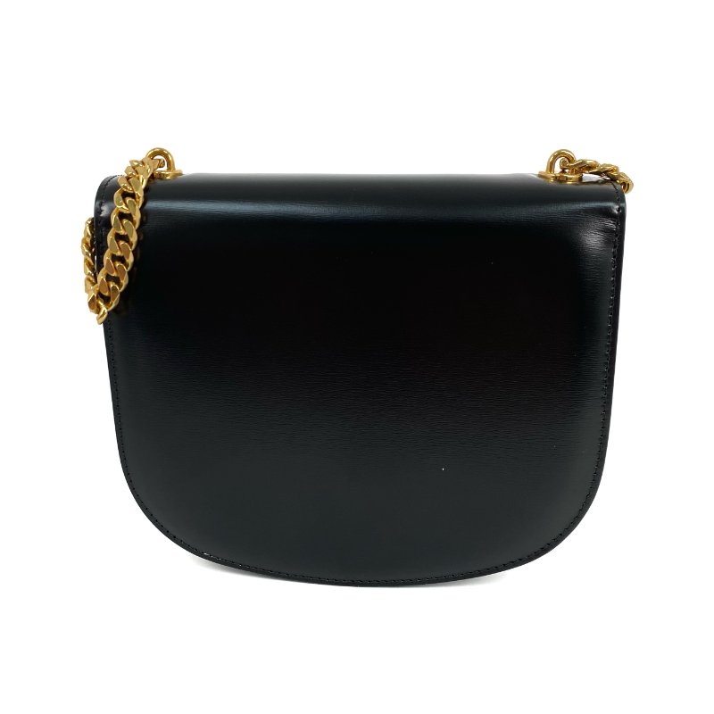 △ Celine 思琳 Black Calfskin Triomphe Chain Shoulder Bag 黑色滑面小牛皮鎖鏈斜挎袋 - 257010465-2