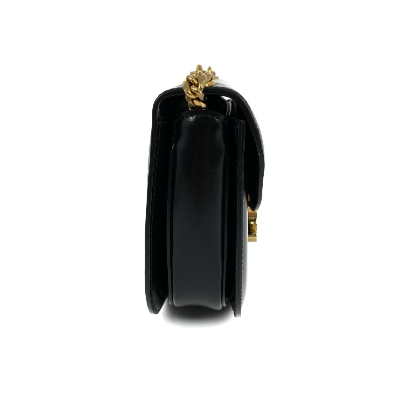 △ Celine 思琳 Black Calfskin Triomphe Chain Shoulder Bag 黑色滑面小牛皮鎖鏈斜挎袋 - 257010465-4