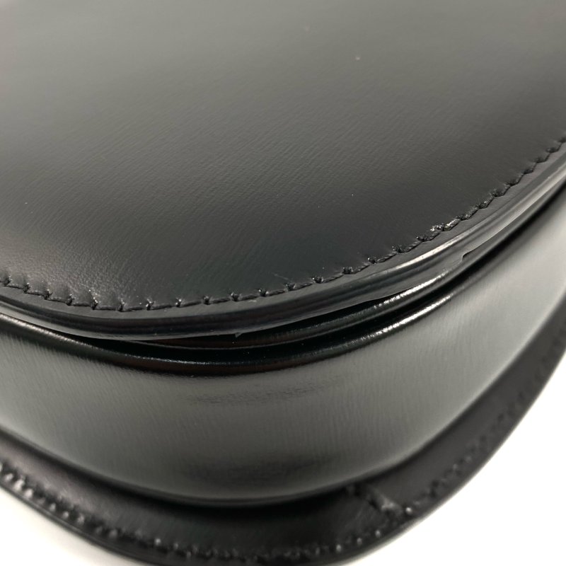 △ Celine 思琳 Black Calfskin Triomphe Chain Shoulder Bag 黑色滑面小牛皮鎖鏈斜挎袋 - 257010465-8
