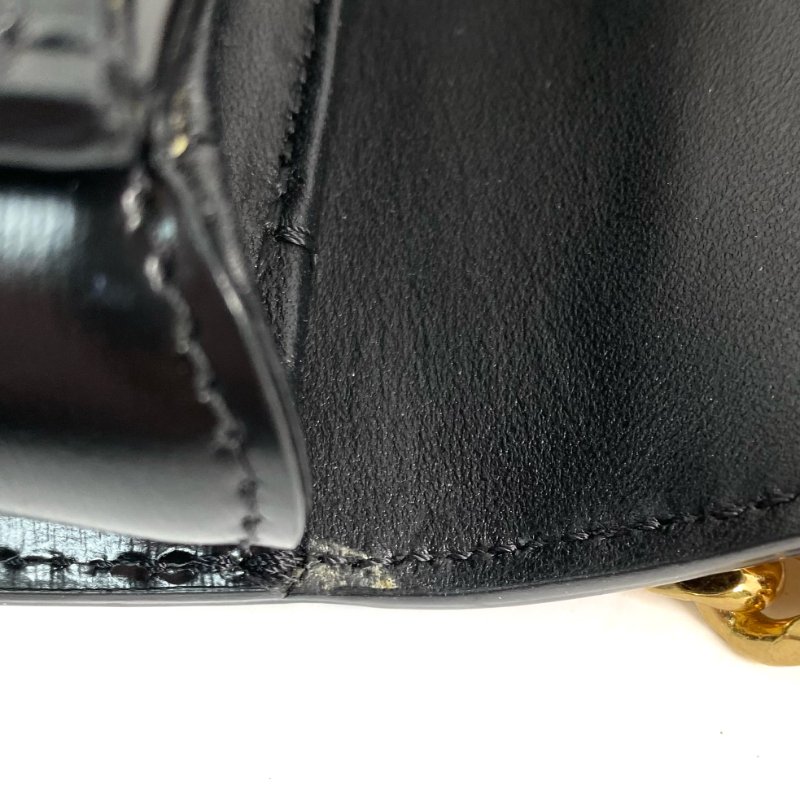 △ Celine 思琳 Black Calfskin Triomphe Chain Shoulder Bag 黑色滑面小牛皮鎖鏈斜挎袋 - 257010465-16