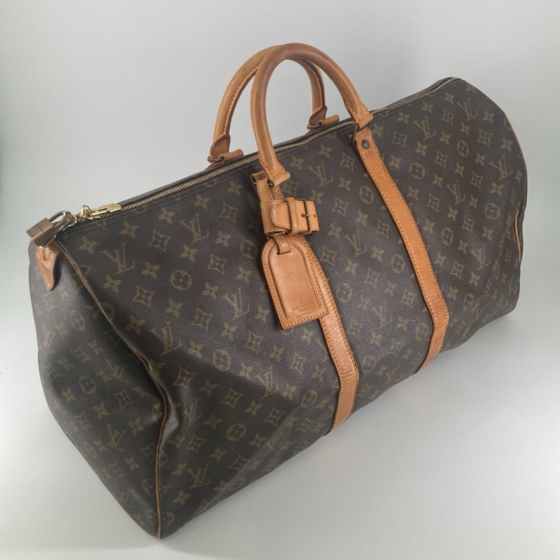 Louis Vuitton Monogram Keepall55旅行袋｜經典花紋✦fufu style 精品✦ 氣質款｜旅行包.行李袋.行李包-1