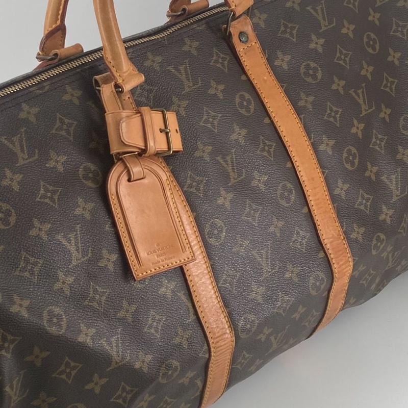 Louis Vuitton Monogram Keepall55旅行袋｜經典花紋✦fufu style 精品✦ 氣質款｜旅行包.行李袋.行李包-12