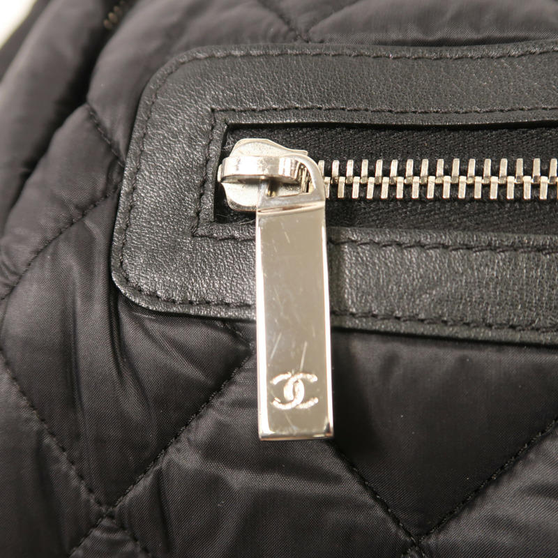 CHANEL 尼龍Rucksack銀扣背包-14