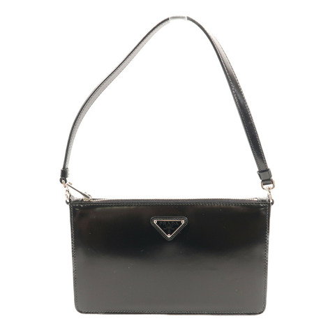 PRADA 牛皮皮革Shoulder Bag銀扣肩背袋