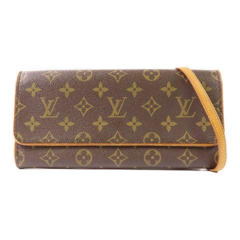 LOUIS VUITTON Monogram Pochette Twin GM金扣肩背袋