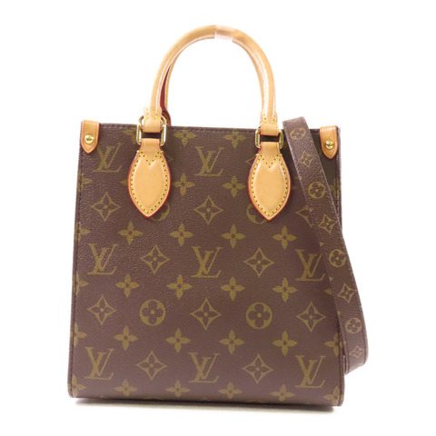 LOUIS VUITTON Monogram Sac Plat BB金扣手挽肩背兩用袋