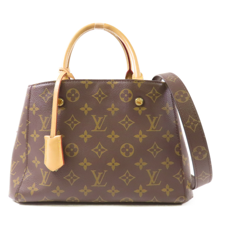 LOUIS VUITTON Monogram Montaigne BB金扣手挽肩背兩用袋-0