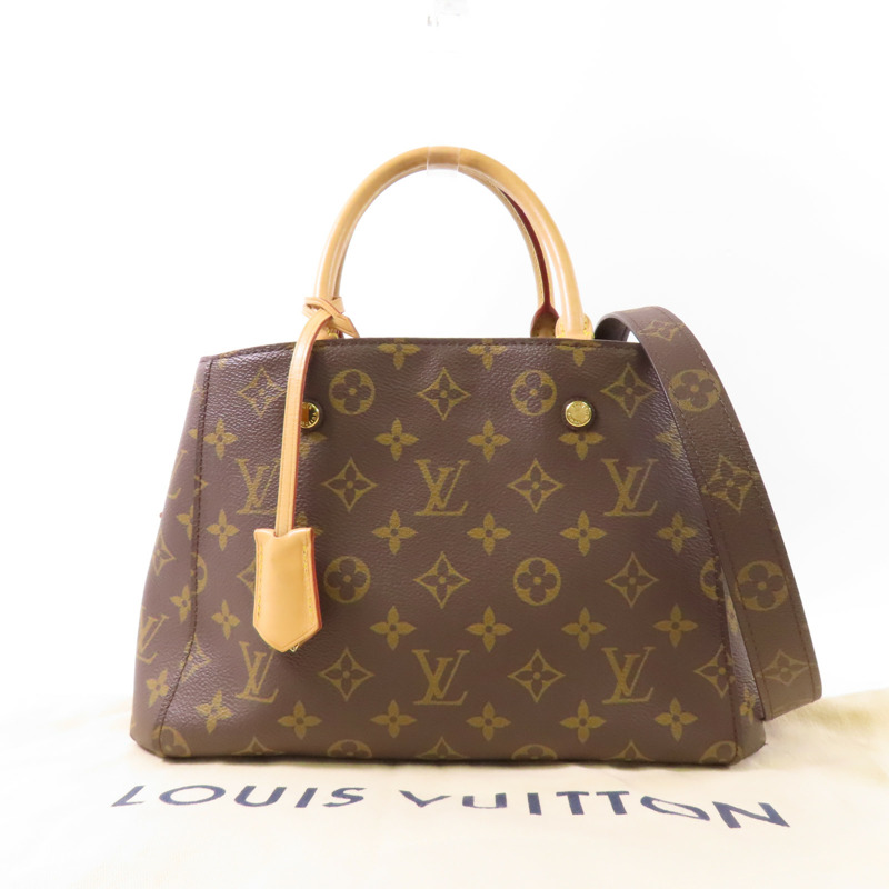 LOUIS VUITTON Monogram Montaigne BB金扣手挽肩背兩用袋-12