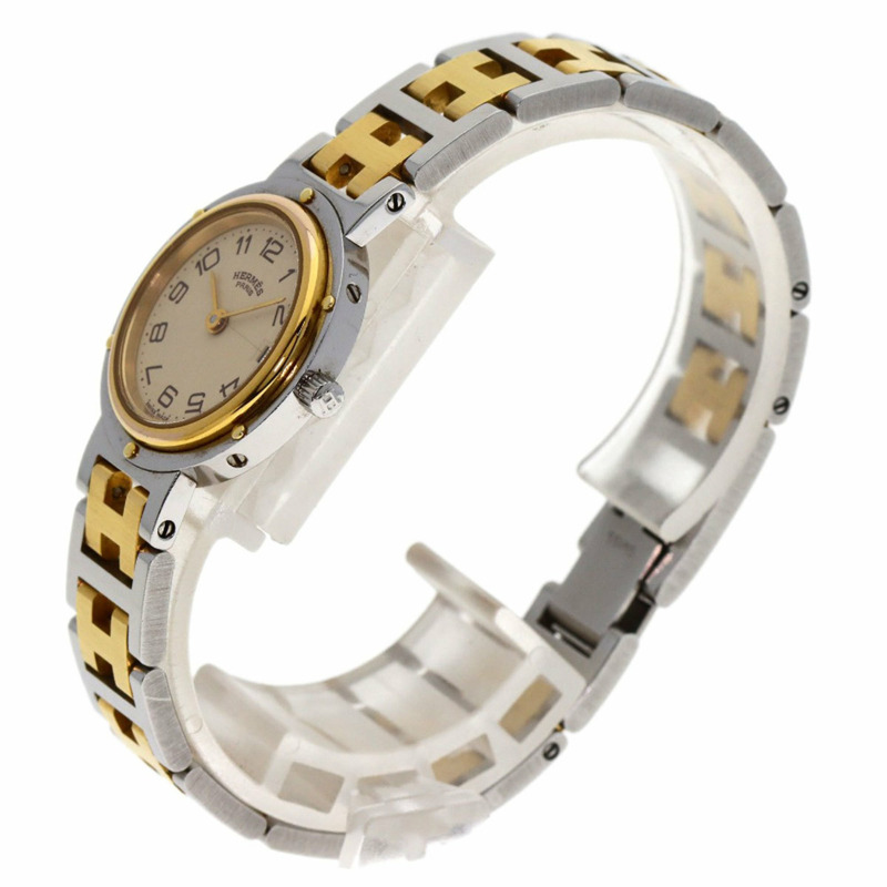 愛馬仕 Clipper Old Buckle 手錶 不鏽鋼 SSxGP 女款 HERMES-1