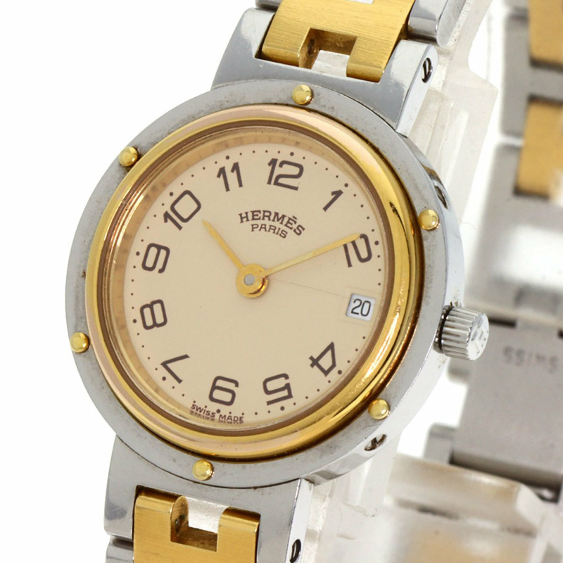 愛馬仕 Clipper Old Buckle 手錶 不鏽鋼 SSxGP 女款 HERMES-2