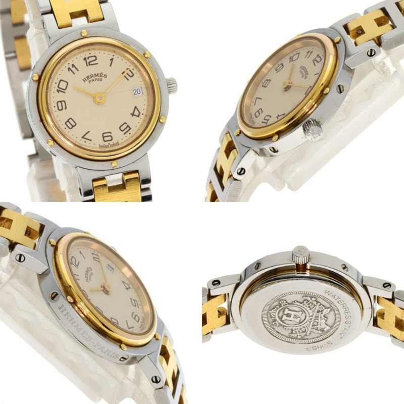 愛馬仕 Clipper Old Buckle 手錶 不鏽鋼 SSxGP 女款 HERMES-3