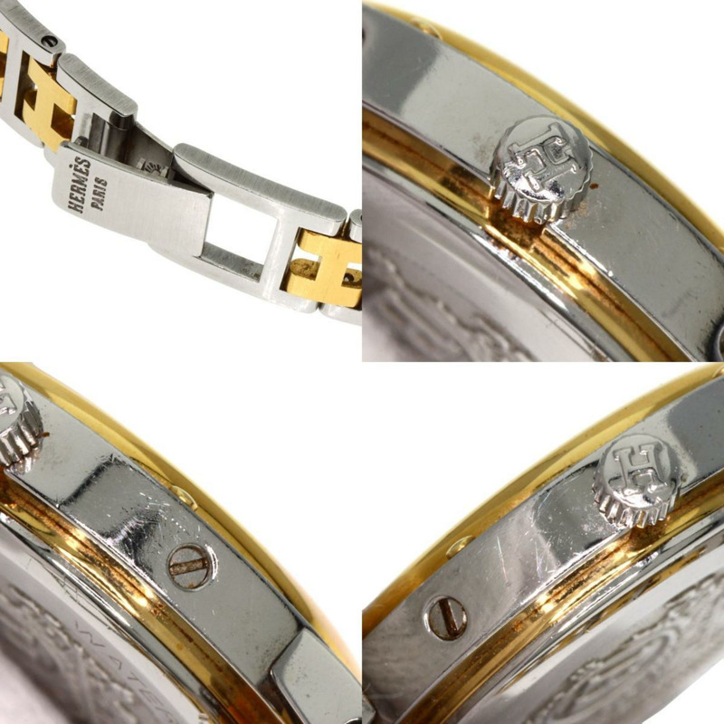 愛馬仕 Clipper Old Buckle 手錶 不鏽鋼 SSxGP 女款 HERMES-4