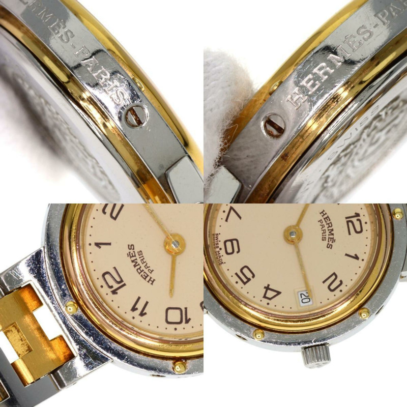 愛馬仕 Clipper Old Buckle 手錶 不鏽鋼 SSxGP 女款 HERMES-5