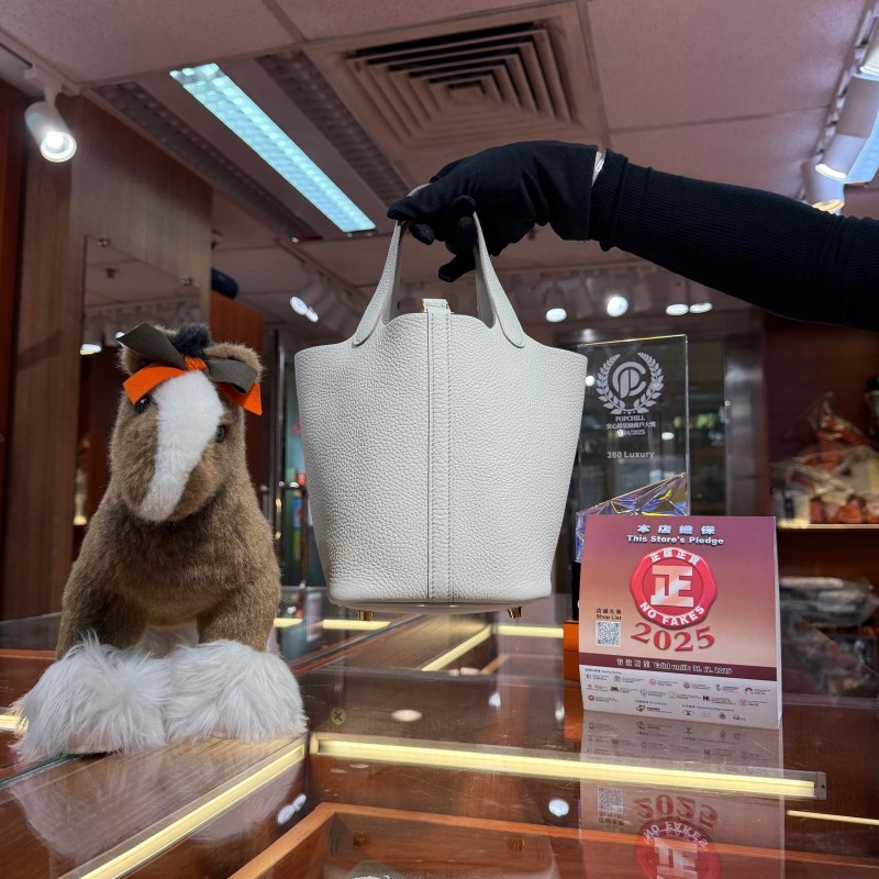 ✨持有香港正品正貨標籤(只做全新)✨  Hermes Picotin 18 冰川白金扣-0