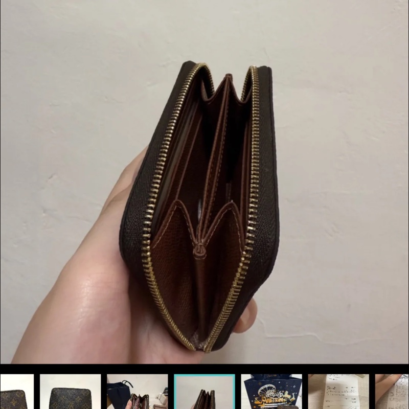Louis vuitton 9成新老花零錢包-2