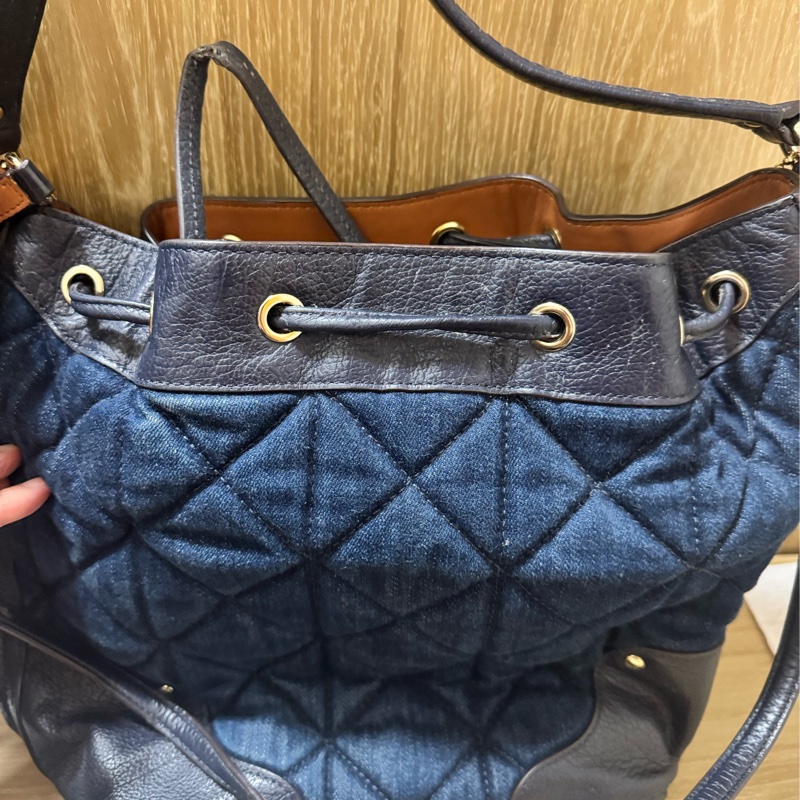 Coach 牛仔布水桶包-6