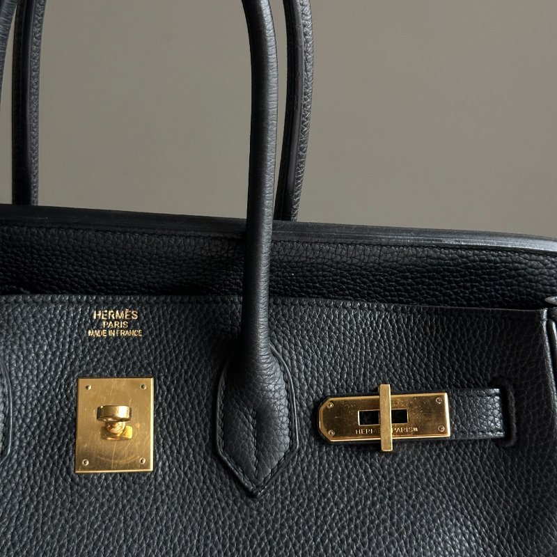 Hermès Birkin35 黑金 Togo牛皮 鉑金包 手提包-1