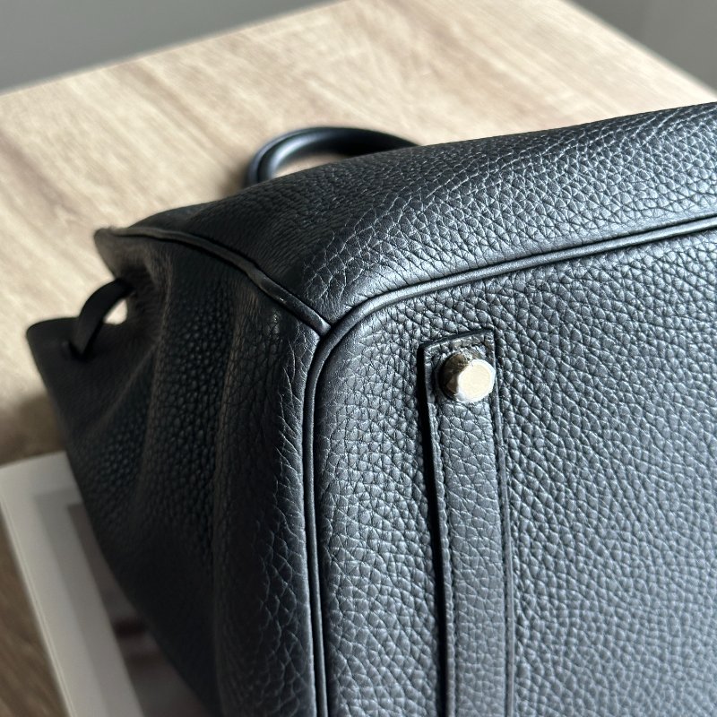 Hermès Birkin35 黑金 Togo牛皮 鉑金包 手提包-4