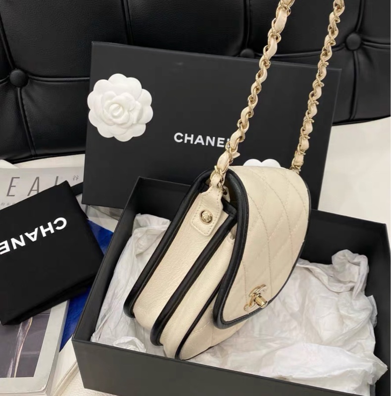 Chanel 香奈兒 21S絕版黑白mini小郵差-5