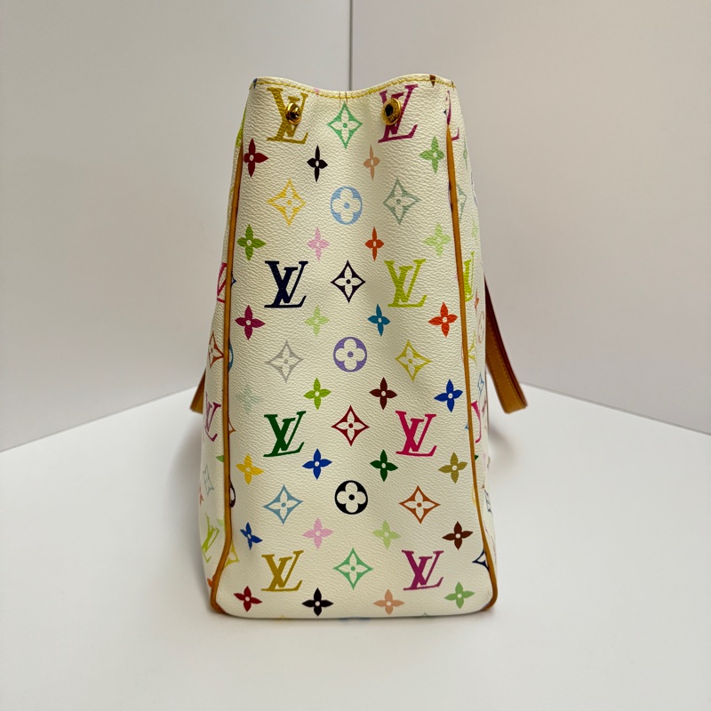 (限量極稀有) LV 村上隆聯名 白彩老花 限量款 肩背+托特包-3