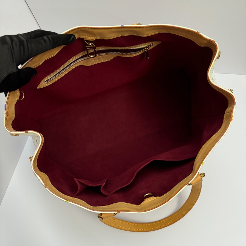 (限量極稀有) LV 村上隆聯名 白彩老花 限量款 肩背+托特包-6