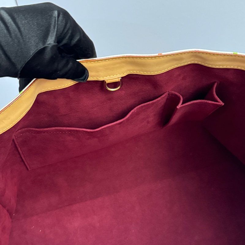 (限量極稀有) LV 村上隆聯名 白彩老花 限量款 肩背+托特包-9