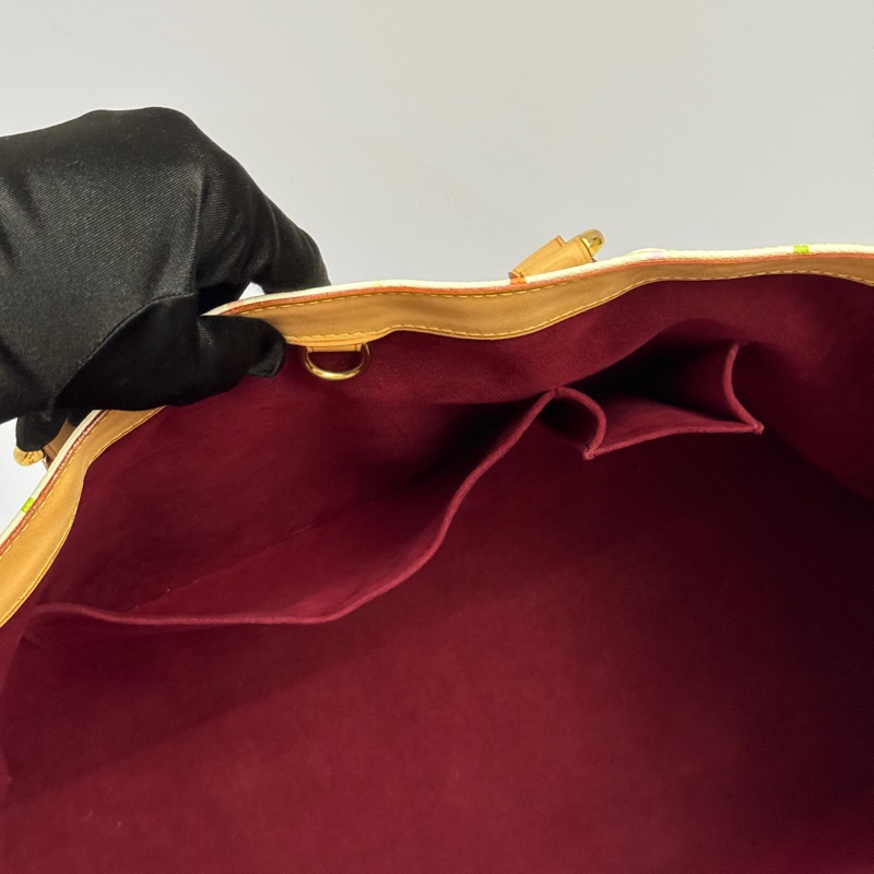 (限量極稀有) LV 村上隆聯名 白彩老花 限量款 肩背+托特包-10