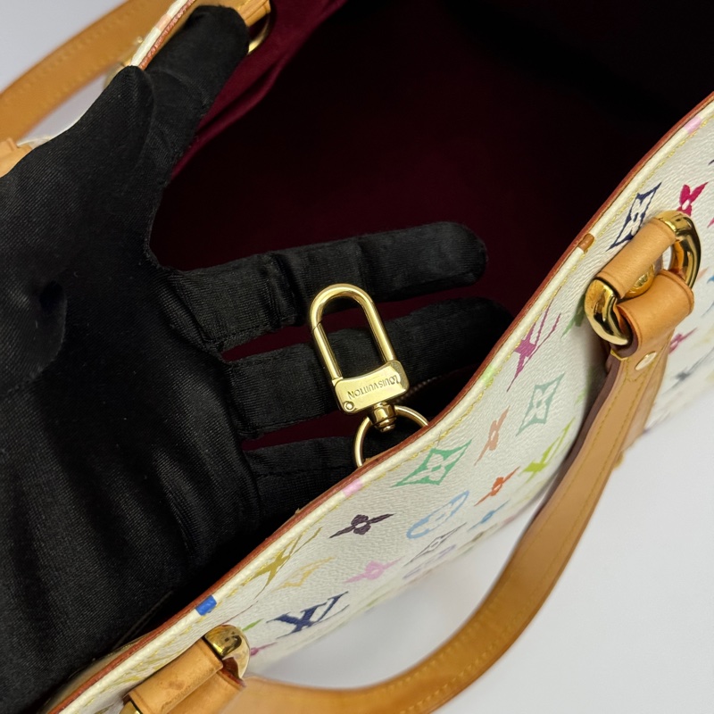 (限量極稀有) LV 村上隆聯名 白彩老花 限量款 肩背+托特包-12