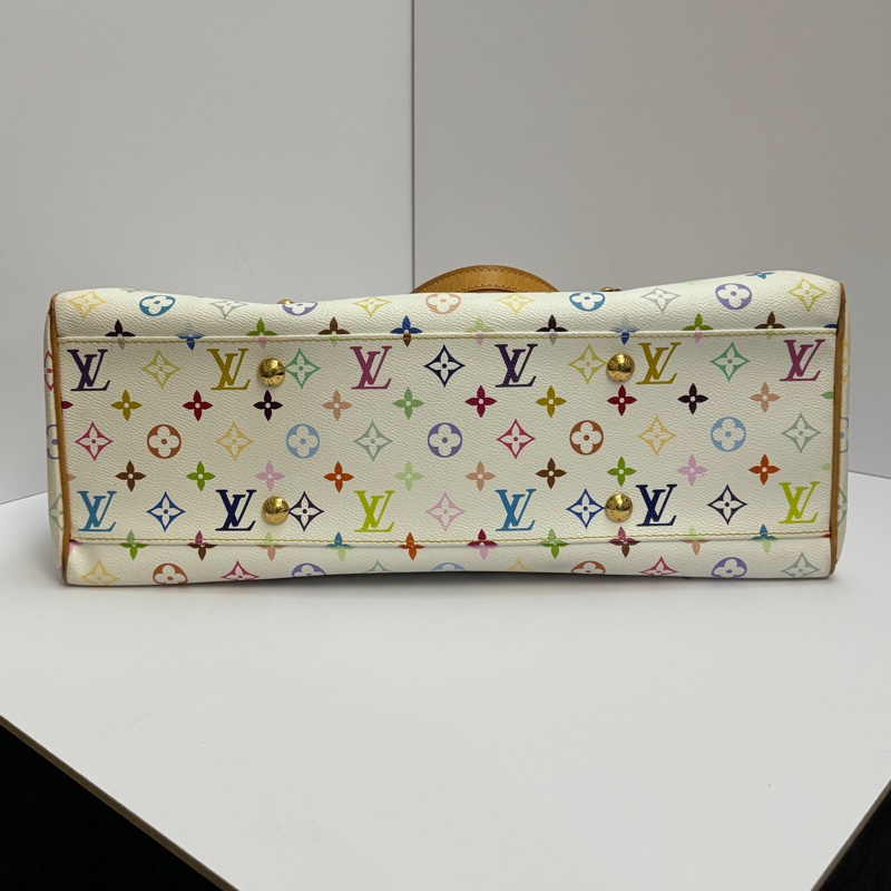 (限量極稀有) LV 村上隆聯名 白彩老花 限量款 肩背+托特包-17